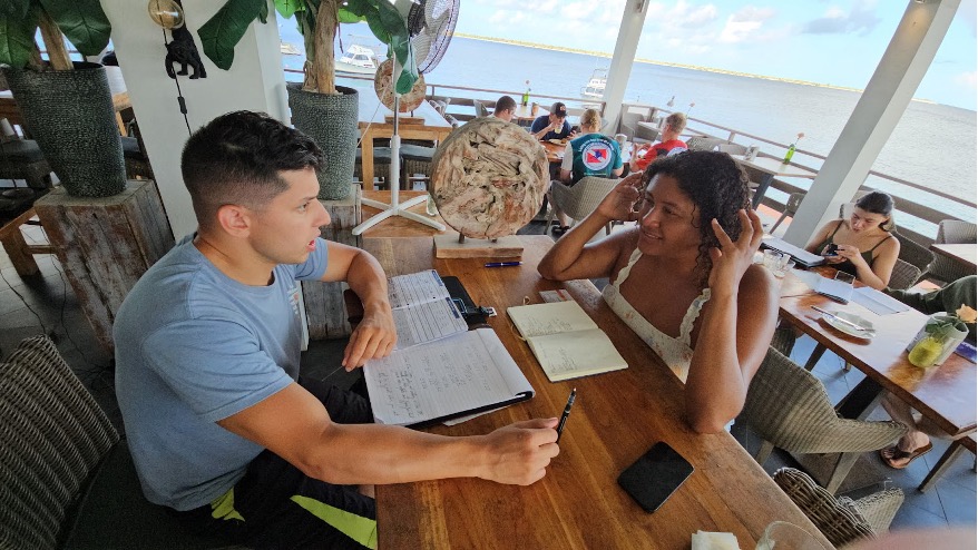 NAUI Diversity Scholarship recipient Hannah Hayes scuba diving in Bonaire