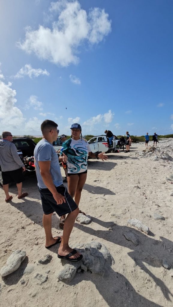 NAUI Diversity Scholarship recipient Hannah Hayes scuba diving in Bonaire